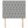 vidaXL Kopfteil Hellgrau 100 x 7 x 118/128 cm Stoff