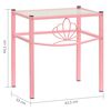 vidaXL Nachttisch Rosa Transparent 42,5x33x44,5 cm Metall und Glas