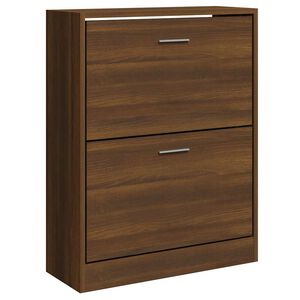 vidaXL Schuhschrank Braun Eichen-Optik 63x24x81 cm Holzwerkstoff