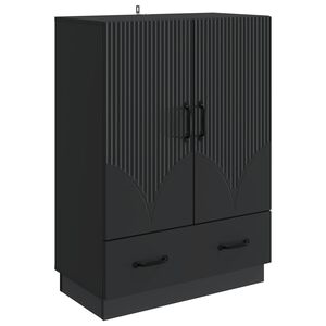 vidaXL Sideboard Schwarz 66 x 34,5 x 92 cm Holzwerkstoff