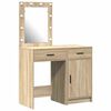 vidaXL Schminktisch 2 pcs Braun 50 x 41 x 135 cm Holzwerkstoff