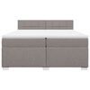 vidaXL Boxspringbett mit Matratze Taupe 200x200 cm Stoff