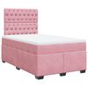vidaXL Boxspringbett mit Matratze Rosa 120x190 cm Samt