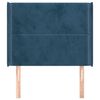 vidaXL Kopfteil mit Ohren Dunkelblau 93x16x118/128 cm Samt