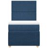 vidaXL Boxspringbett mit Matratze Blau 90x190 cm Stoff