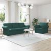 vidaXL Sofa 180cm 2 pcs Dunkelgr&uuml;n Metall