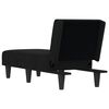 vidaXL Chaiselongue Schwarz Stoff
