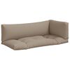 vidaXL Palettenkissen 3-tlg. Taupe Stoff