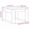 vidaXL Couchtisch Schwarz Eichen-Optik 50 x 50 x 35 cm Holzwerkstoff