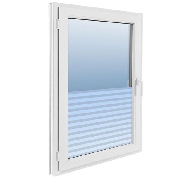 vidaXL Fensterfolie Matt Streifen-Design 0,9x5 m PVC