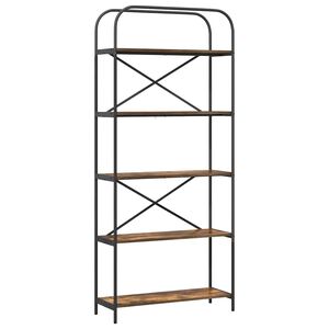 vidaXL B&uuml;cherregal 5 Ebenen 80 x 30 x 183 cm Holzwerkstoff