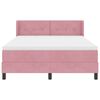 vidaXL Boxspringbett mit Matratze mit Kopfteil Rosa 200 x 140 cm Samt