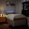 vidaXL Boxspringbett mit Matratze Creme 120x200 cm Stoff