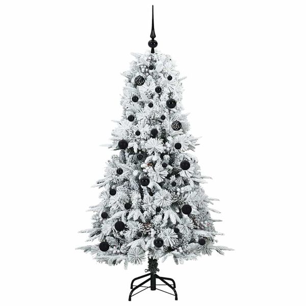 vidaXL Künstlicher klappbarer Weihnachtsbaum Grün 150 cm PE und PVC