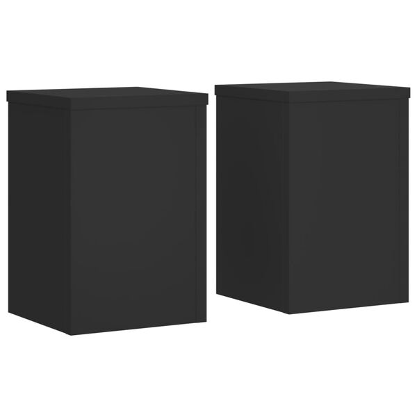 vidaXL Pflanzenst&auml;nder 2 Stk. Schwarz 20x20x30 cm Holzwerkstoff