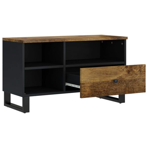 vidaXL TV-Schrank 80x33x46 cm Massivholz Mango & Holzwerkstoff