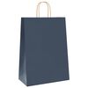 vidaXL Papiertragetaschen 250 Stk. mit Henkeln Blau 32x17x44 cm