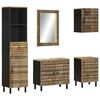 vidaXL 5-tlg. Badm&ouml;bel-Set Massivholz Mango