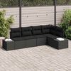 vidaXL Gartensofa-set mit Speicher 5 pcs Schwarz Poly-Rattan