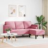 vidaXL Sofa Set mit Kissen Rosa Polyester