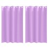 vidaXL Verdunkelungs-Vorh&auml;nge mit Ringen 2 pcs Lila 175 x 140 cm