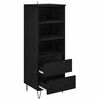vidaXL Highboard Schwarz Eichen-Optik 40 x 36 x 110 cm Holzwerkstoff