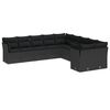 vidaXL Gartensofa-set 13 pcs Schwarz Poly-Rattan
