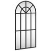 vidaXL Wandspiegel Schwarz 30x60 cm Gew&ouml;lbt Eisen