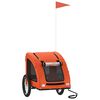 vidaXL Fahrradanh&auml;nger f&uuml;r Hunde Orange Oxford-Gewebe und Eisen