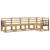 vidaXL Outdoor-Sofagarnitur 5 pcs Wei&szlig; Massivholz Akazie