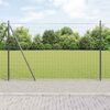 vidaXL Zaun mit Pfosten Grau 1,5 x 10 m Stahl und PVC