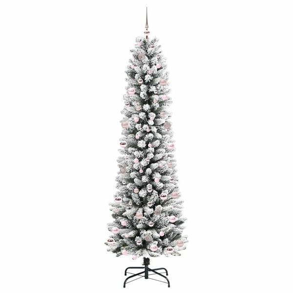 vidaXL K&uuml;nstlicher Weihnachtsbaum mit 300 LEDs mit St&auml;nder Wei&szlig; 240 cm
