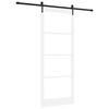 vidaXL Schiebet&uuml;r ORKDAL Wei&szlig; 93 x 232 cm Massivholz Kiefer und Glas