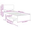 vidaXL Bettrahmen mit Kopfteil Sonoma-Eiche 90 x 200 cm Holzwerkstoff