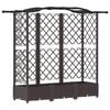 vidaXL Hochbeet mit Rankgitter und Dach Braun 163 x 40 x 123 cm PP