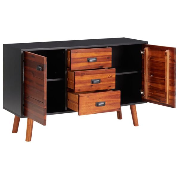 vidaXL Sideboard 110x35x70 cm Massivholz Akazie und MDF