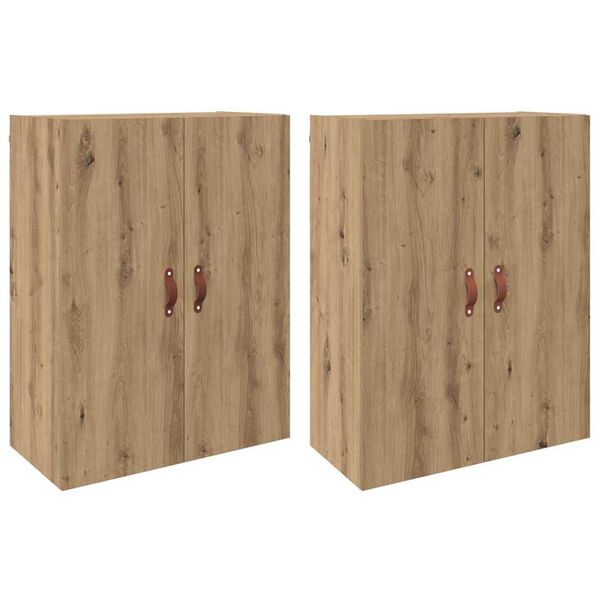 vidaXL Wandschrank 2 pcs Artisan-Eiche 69,5 x 34 x 90 cm Holzwerkstoff