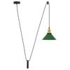 vidaXL Pendelleuchte H&ouml;henverstellbar E27 Gr&uuml;n Gl&auml;nzend &Oslash; 22 cm Metall