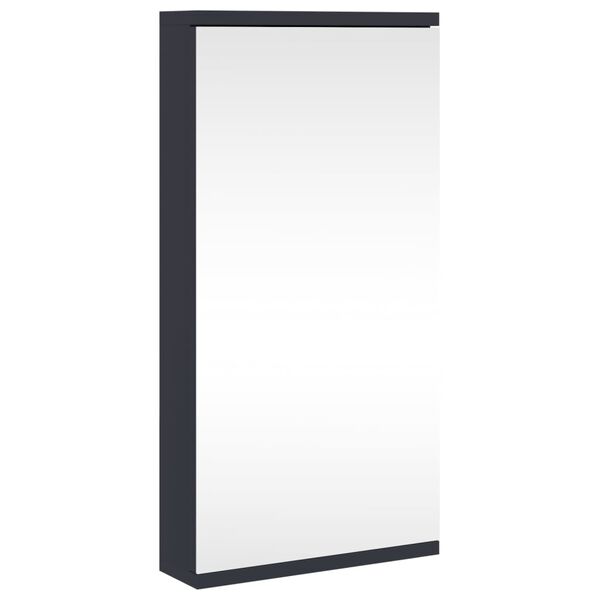 vidaXL Eck-Spiegelschrank Grau 30x24x60 cm