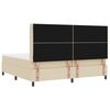 vidaXL Boxspringbett mit Matratze Creme 200 x 200 cm Stoff