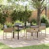 vidaXL Garten Essgruppe 5 pcs Beige Poly-Rattan
