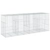 vidaXL Gabione mit Deckel 400x100x150 cm Verzinktes Eisen
