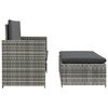 vidaXL 2-tlg. Garten-Lounge-Set mit Auflagen Poly Rattan Grau