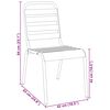 vidaXL Gartenstuhl-Set 5-tlg. Stapelbar Pulverbeschichteter Stahl
