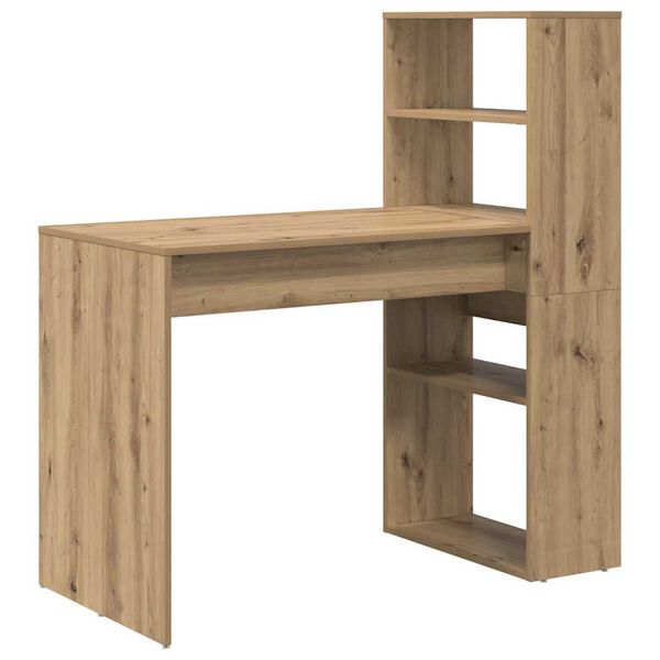 vidaXL Schreibtisch Artisan-Eiche 113 x 54 x 120 cm Holzwerkstoff