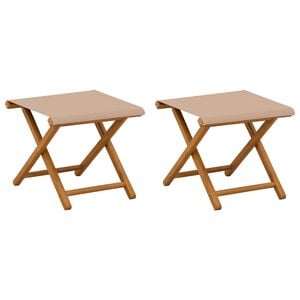 vidaXL Liegestuhl 2 stk. Massives Eukalyptus Holz Taupe
