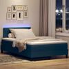 vidaXL Boxspringbett mit Matratze mit LED Blau 120 x 200 cm Stoff