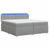 vidaXL Boxspringbett mit Matratze Hellgrau 200 x 200 cm Stoff