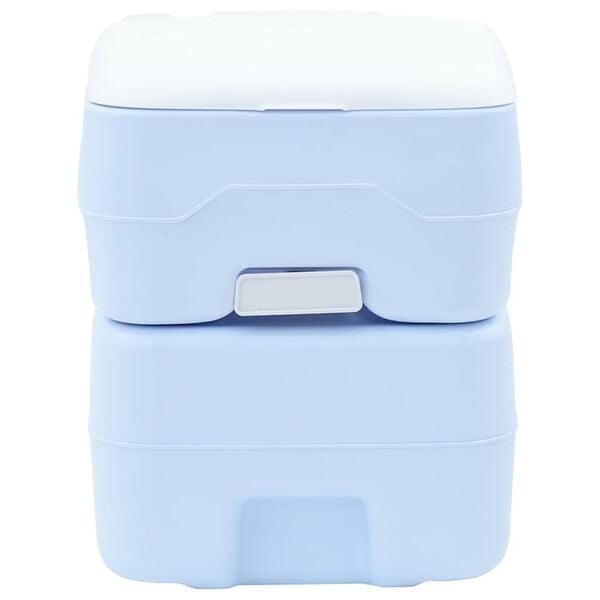 vidaXL Camping-Toilette Helles Blau und Wei&szlig; 41,5 x 36,5 x 42 cm