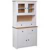 vidaXL Highboard Wei&szlig; 93x40,5x180 cm Kiefernholz Panama